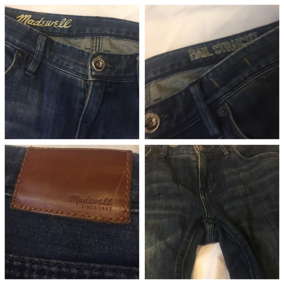Madewell Rail Straight Denim Jeans 28/34 - Picture 6 of 6
